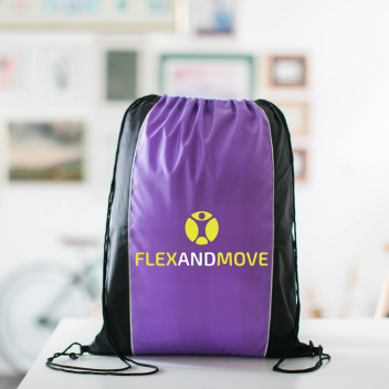 Two Tone Sided Drawstring Tote Bags