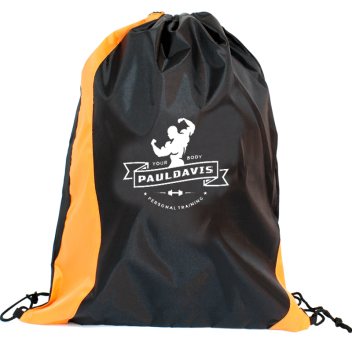 Two Tone Wavy Drawstring Tote Bags