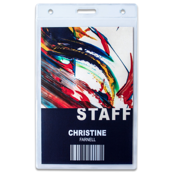 Vertical 6 x 4 Inch Badge Holder