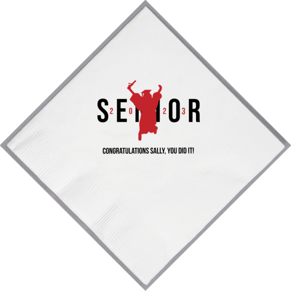 Customized Senior Graduation Premium Full Color Napkins
