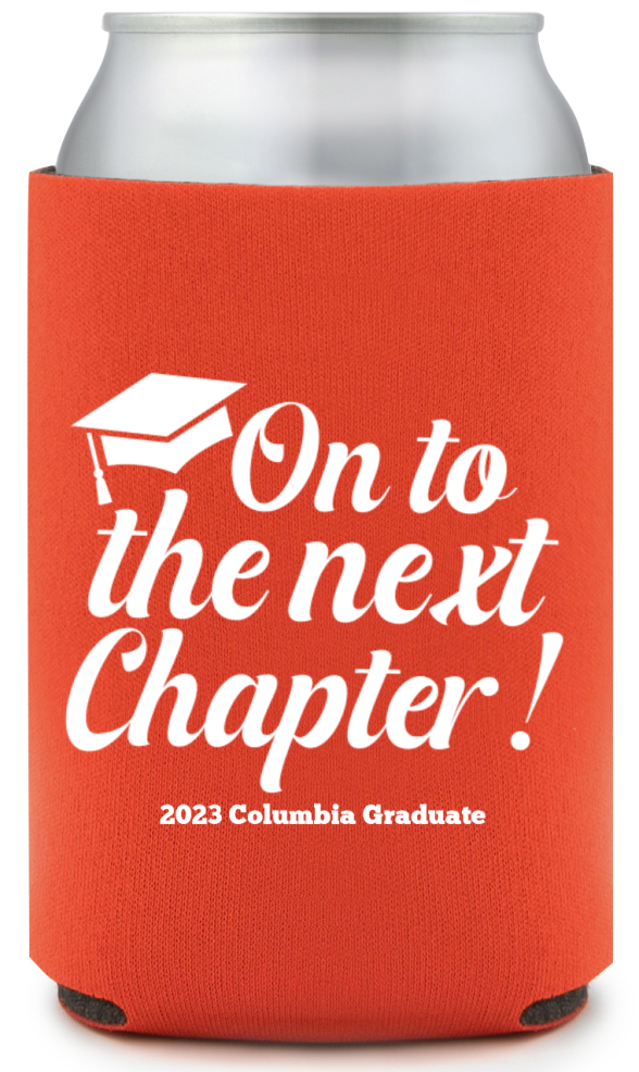 Personalized Onto The Next Chapter Graduation Full Color Can Coolers