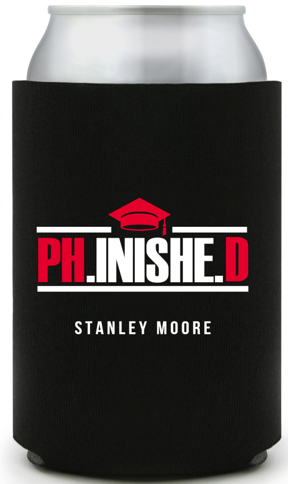 Personalized PhD Graduation Full Color Can Coolers
