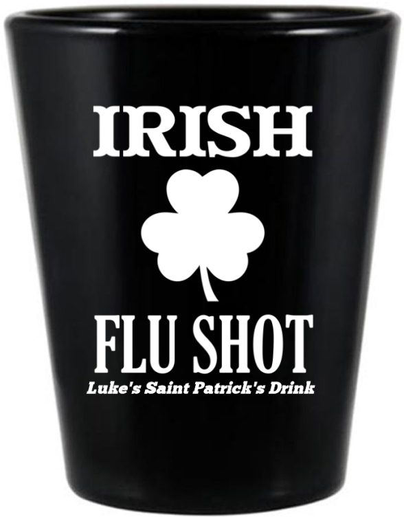 Irish Flu Shot St. Patrick&rsquo;s Black Shot Glass