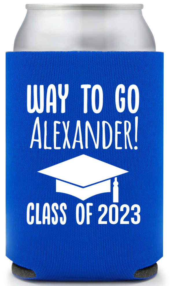 Custom Way To Go Custom Name Graduation Full Color Can Coolers