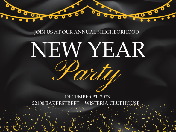 Customizable New Year Party Yard Signs