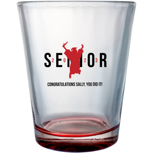Customized Senior Graduation Clear Shot Glasses