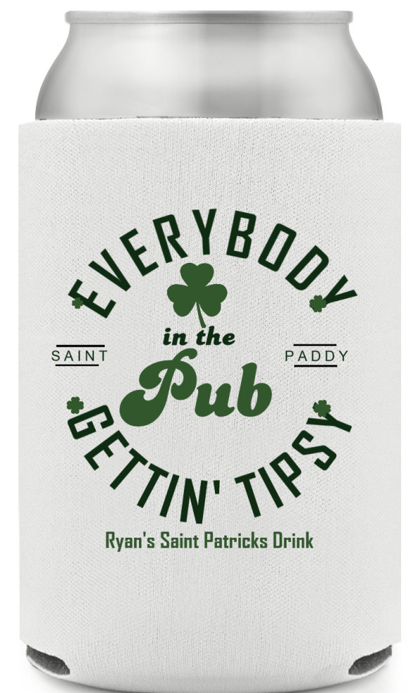 Gettin' Tipsy St. Patrick’s Full Color Can Coolers