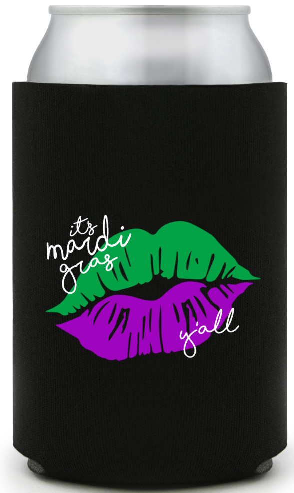 It’s Mardi Gras Full Color Can Coolers
