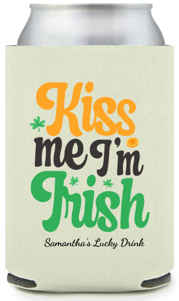 Kiss Me I’m Irish St. Patrick’s Full Color Can Coolers