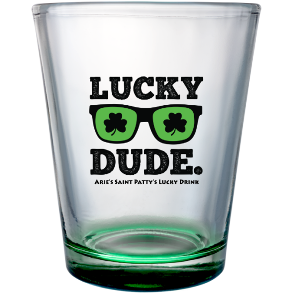 Lucky Dude St. Patrick’s Clear Shot Glass