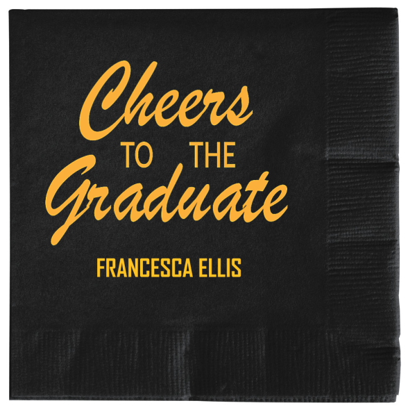 Personalized Cheers To The Graduate Premium Napkins