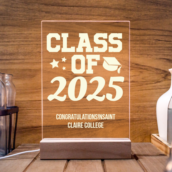 Personalized Class Graduation LED Acrylic Light Stands