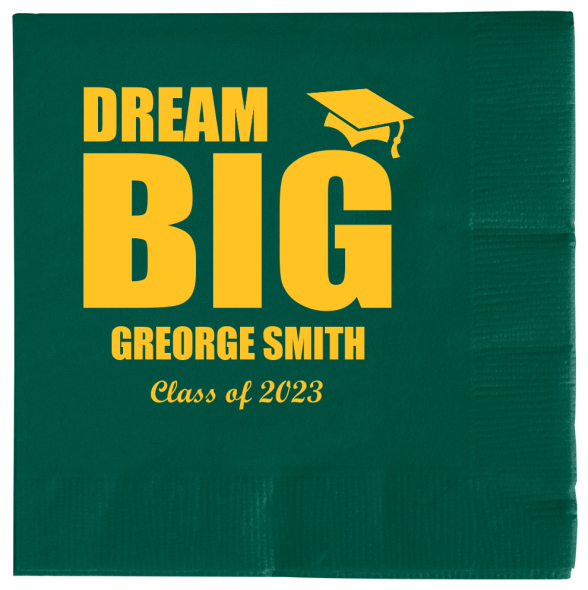 Personalized Dream Big Graduation Premium Napkins