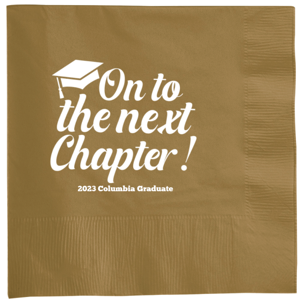 Personalized Onto The Next Chapter Graduation Premium Napkins
