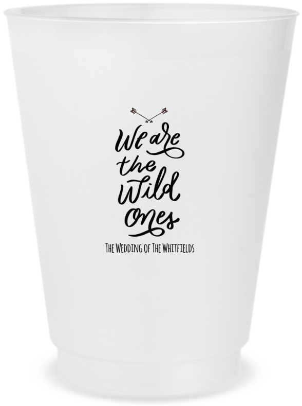 Personalized We Are The Wild Ones Boho Wedding Frosted Stadium Cups