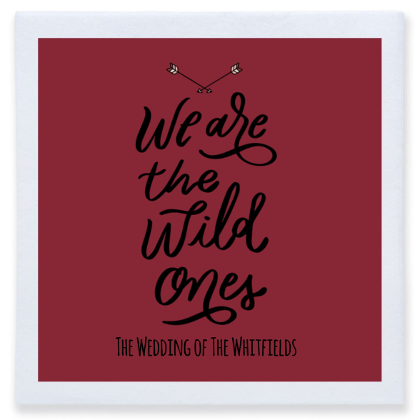 Personalized We Are The Wild Ones Boho Wedding Premium Full Color Napkins