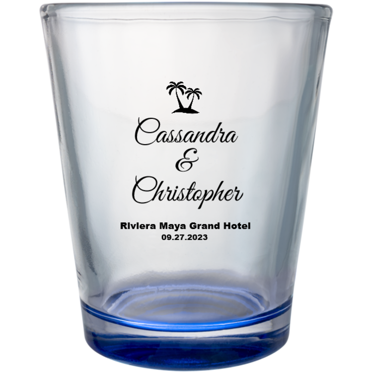 Custom Came For The Beach Stayed For The Wedding Clear Shot Glasses