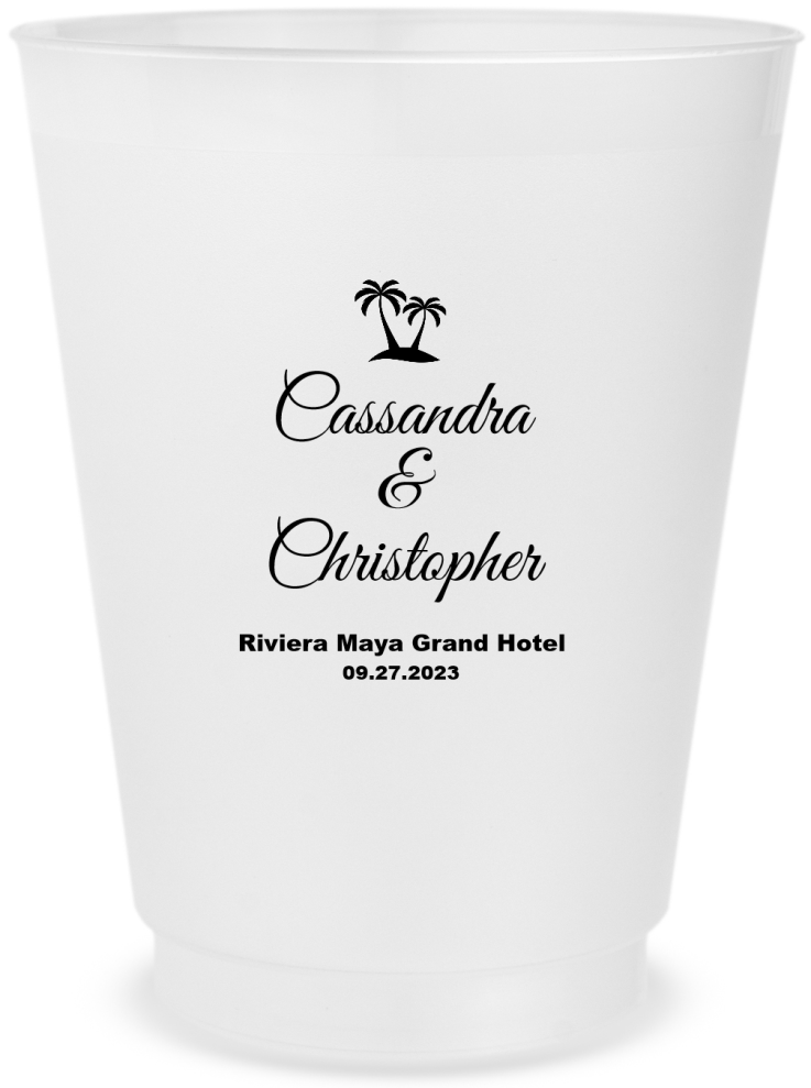 Custom Came For The Beach Stayed For The Wedding Frosted Stadium Cups