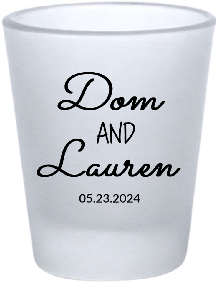 Custom I Put A Spell On You Fairytale Wedding Frosted Shot Glasses
