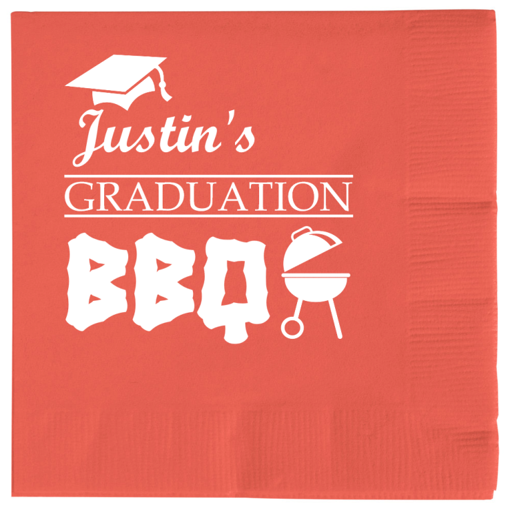 Customized Graduation BBQ Party Premium Napkins