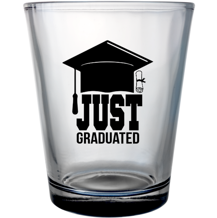 Customized Just Graduated Senior Things Clear Shot Glasses