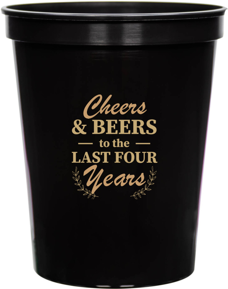 Personalized Cheers And Beers Graduation Stadium Cups