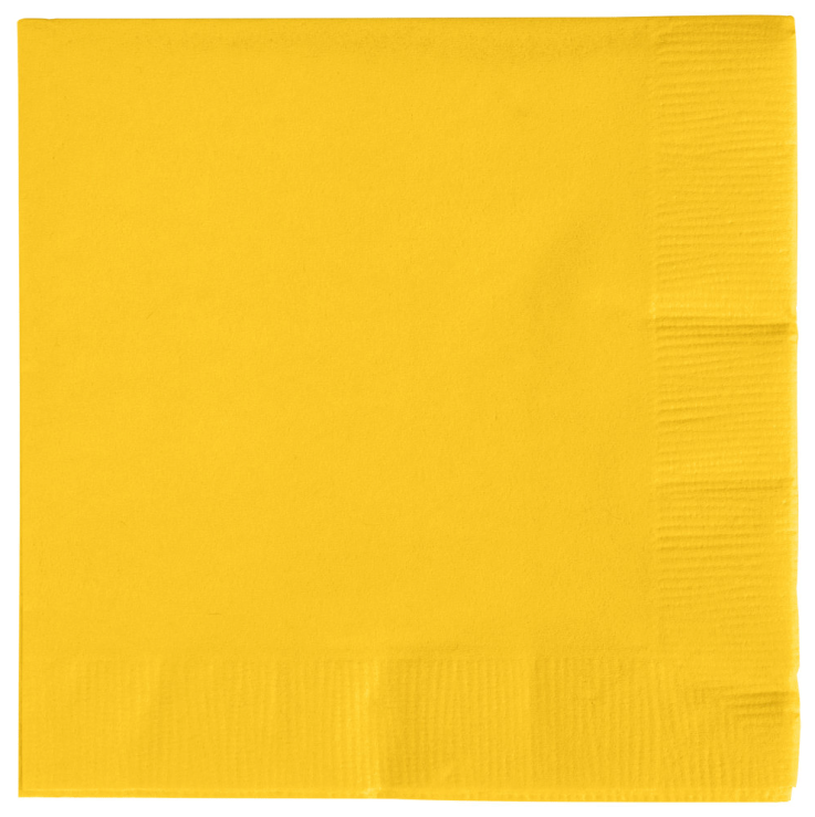 Yellow - 3ply Beverage Napkins