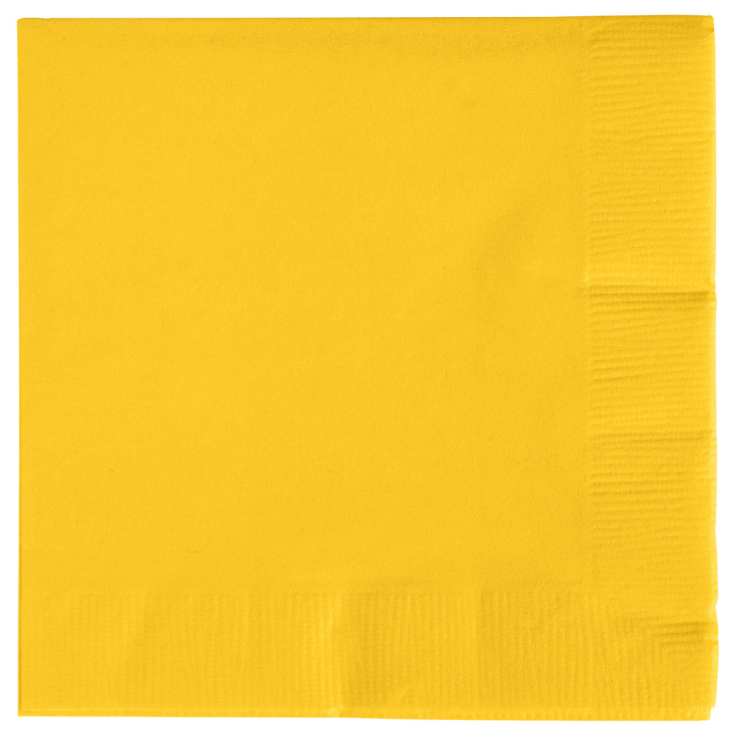 Yellow - 3ply Beverage Napkins