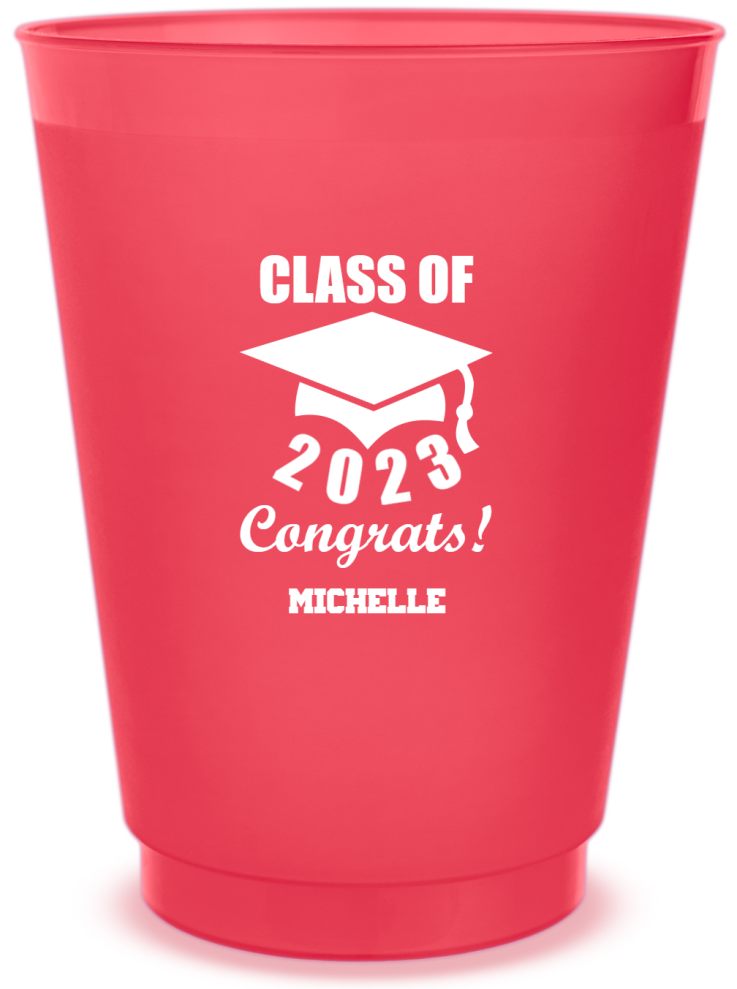 Personalized Graduation Squad Frosted Stadium Cups