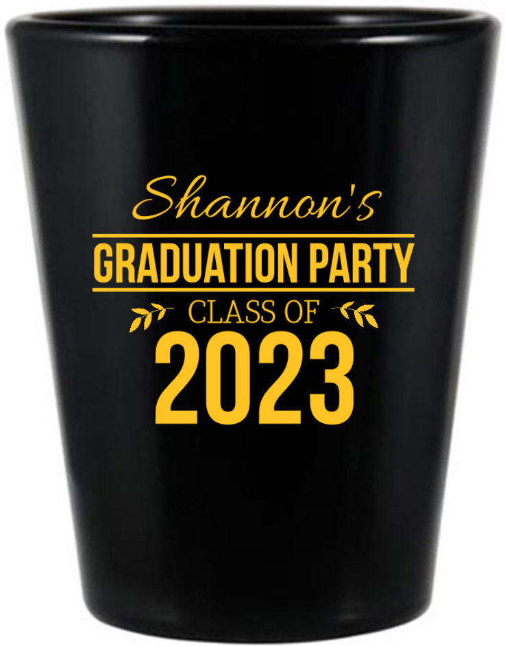 Personalized I Wined A Lot Graduation Black Shot Glasses