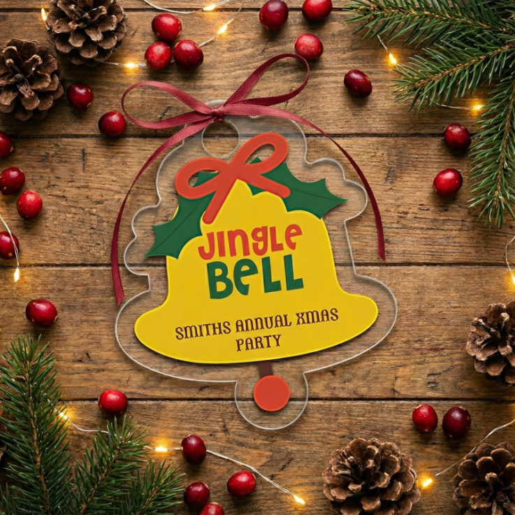 Personalized Phrase Jingle Bell Ornaments - 