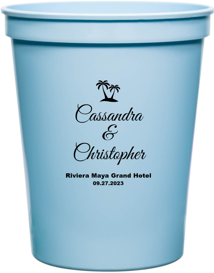 Custom Came For The Beach Stayed For The Wedding Stadium Cups