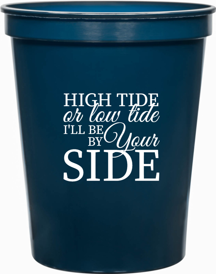 Customized Be By Your Side Nautical Wedding Stadium Cups