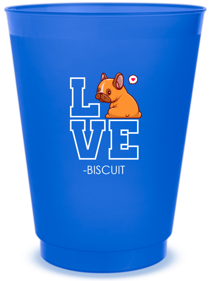 Customized Corgi Love Pet Wedding Frosted Stadium Cups