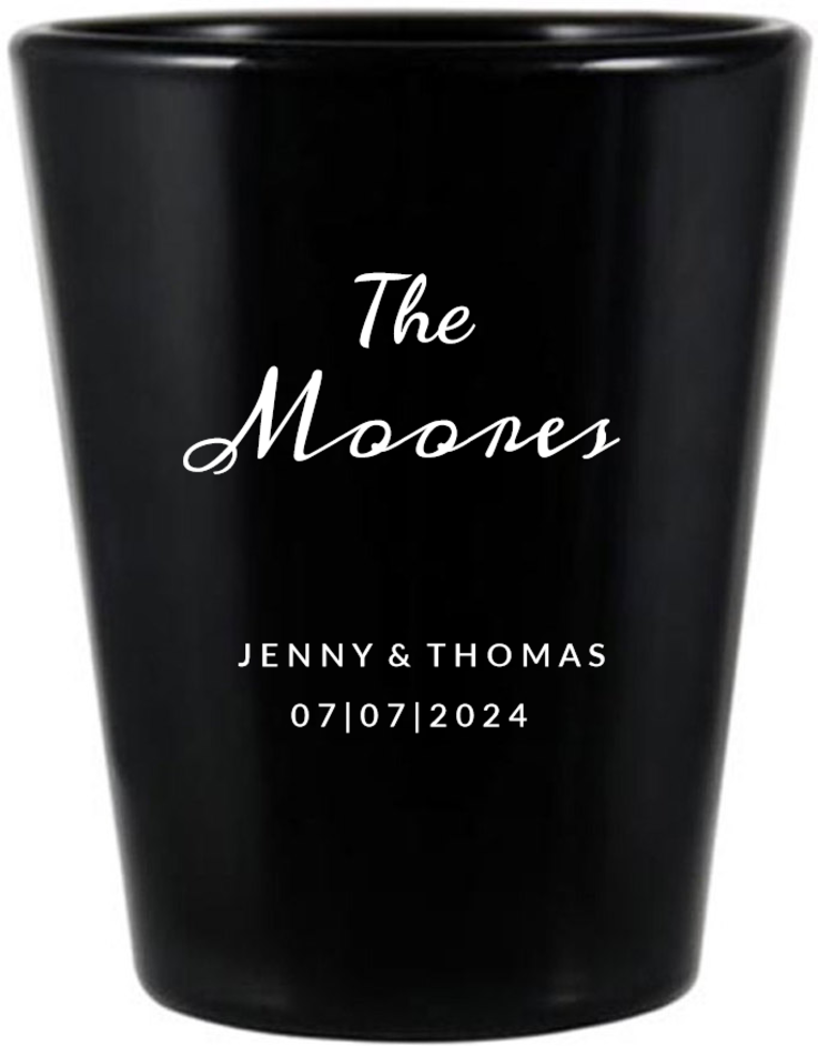 Customized German Shepherd Bottoms Up Pet Wedding Black Shot Glasses