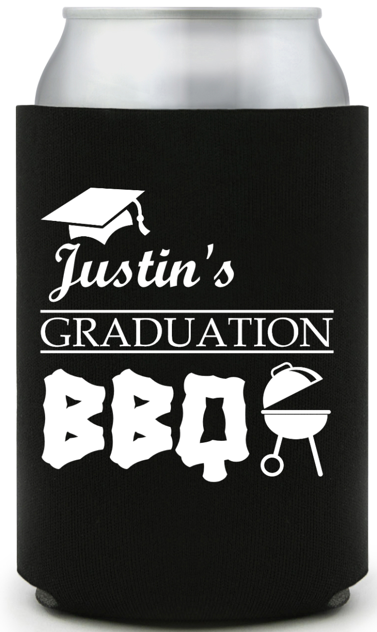 Customized Graduation BBQ Party Full Color Can Coolers