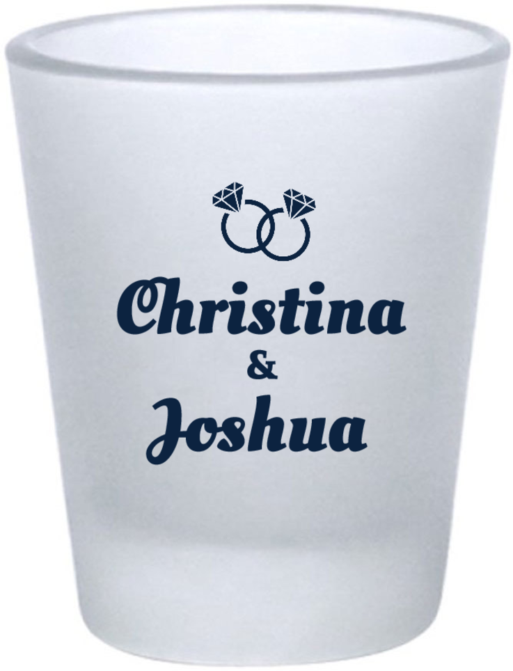 Customized I Said Yas Engagement Frosted Shot Glasses