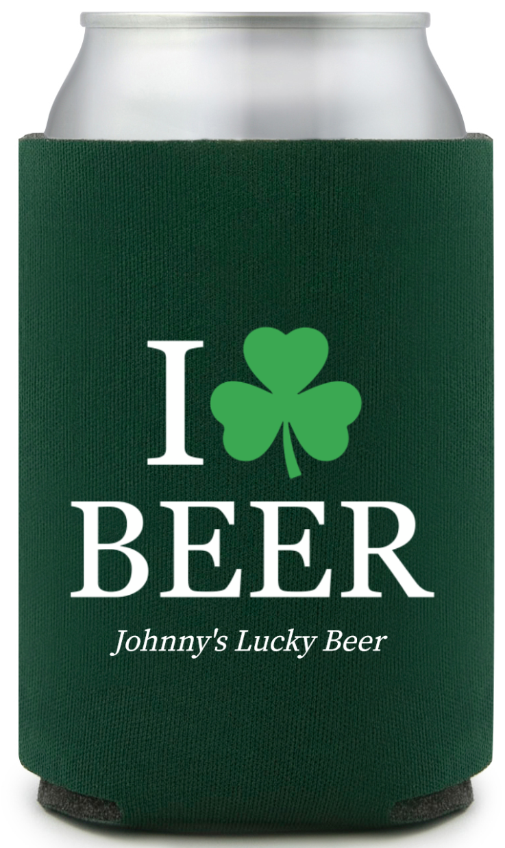 I Love Beer St. Patrick’s  Full Color Can Coolers