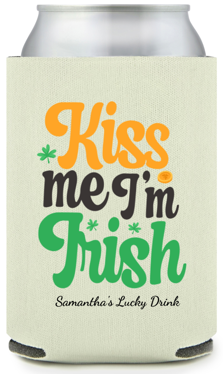 Kiss Me I’m Irish St. Patrick’s Full Color Can Coolers