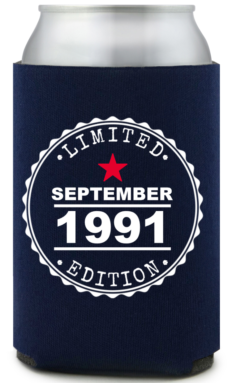 Limited Edition Personalized Birthday Full Color Can Coolers