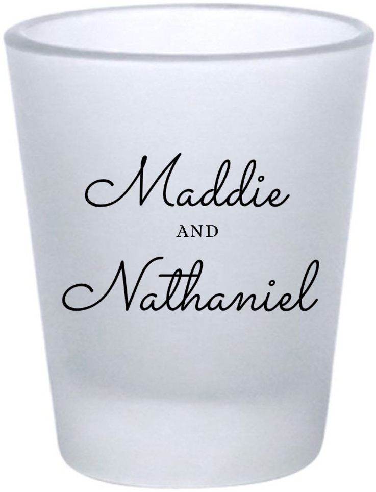 Personalized Better Together Floral Wedding Frosted Shot Glasses