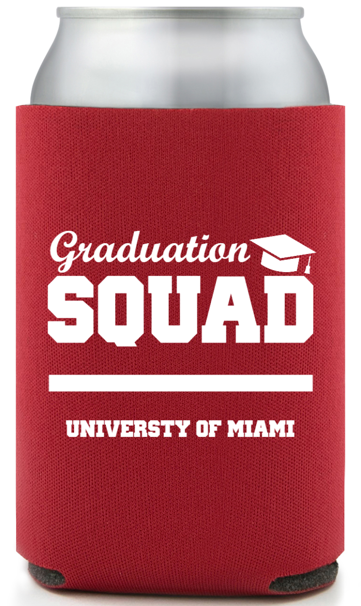 Personalized Graduation Squad Full Color Can Coolers