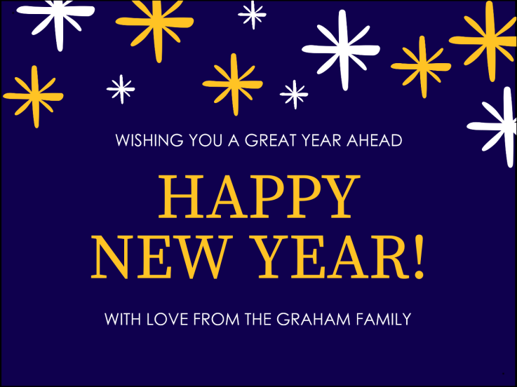 Personalized Message Happy New Year Yard Signs