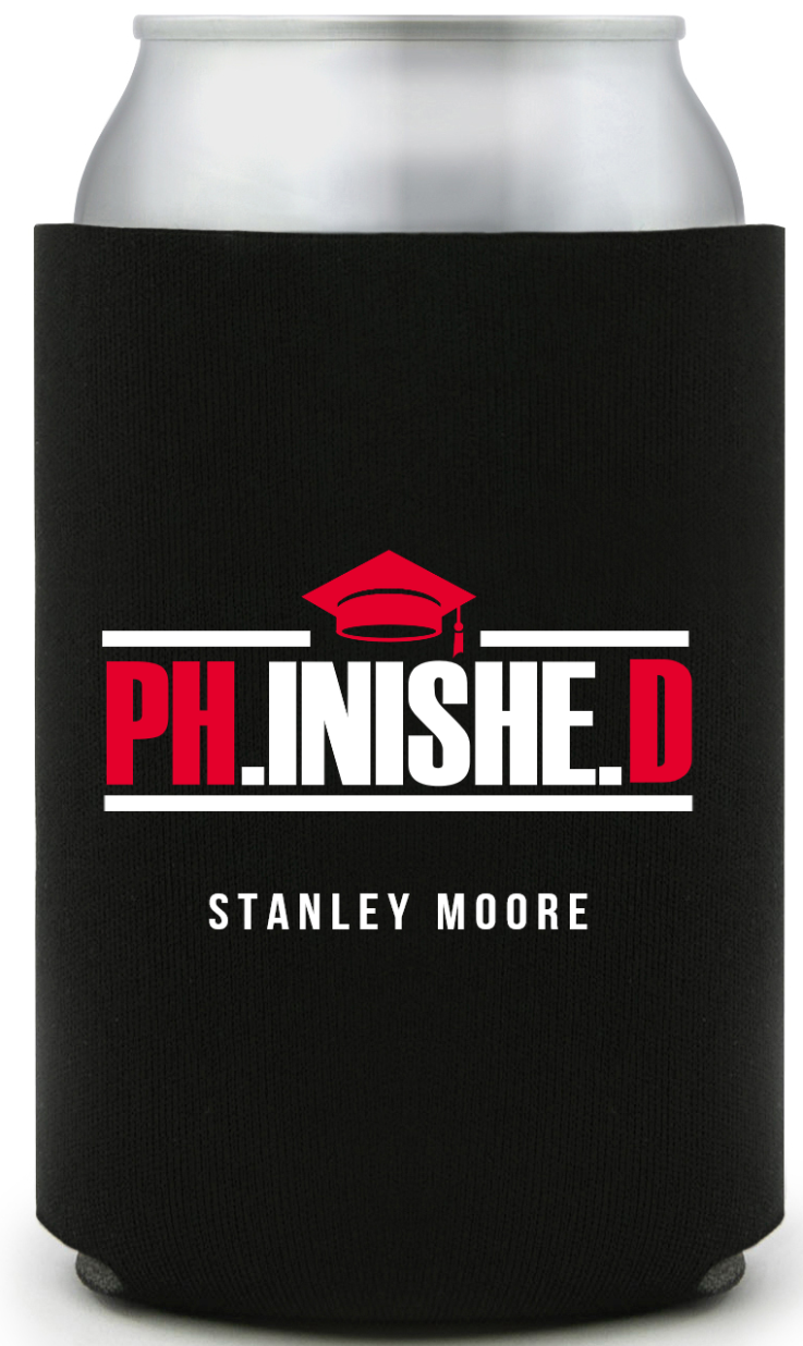Personalized PhD Graduation Full Color Can Coolers