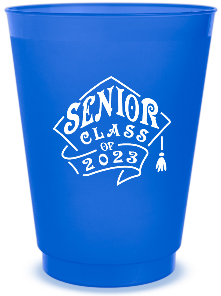 Personalized Senior Class Graduation Frosted Stadium Cups