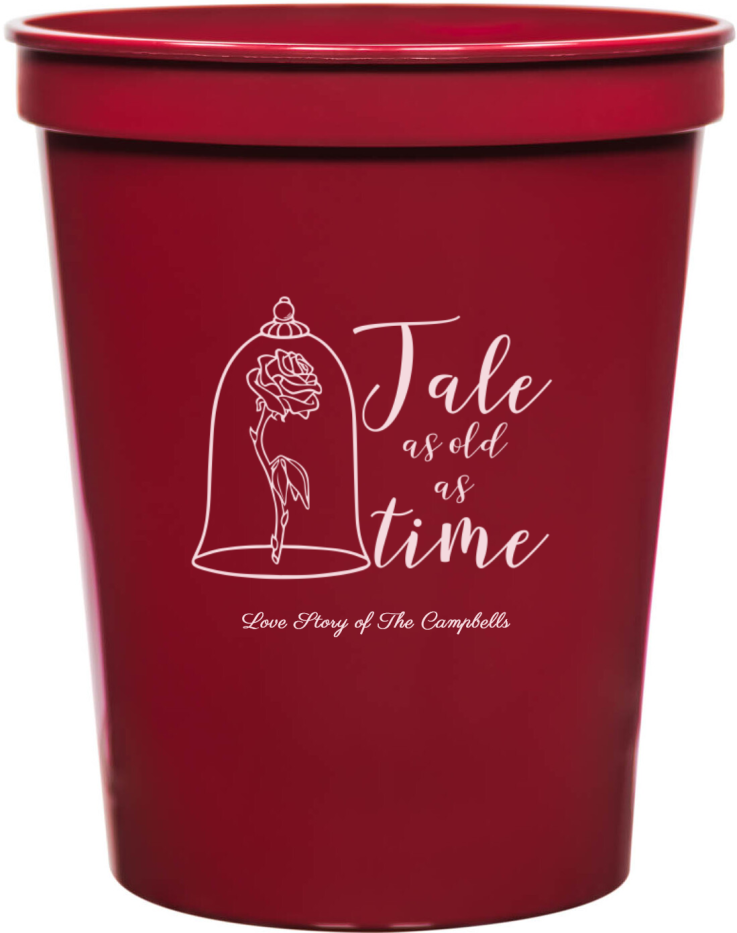 Personalized Tale As Old As Time Fairytale Wedding Stadium Cups