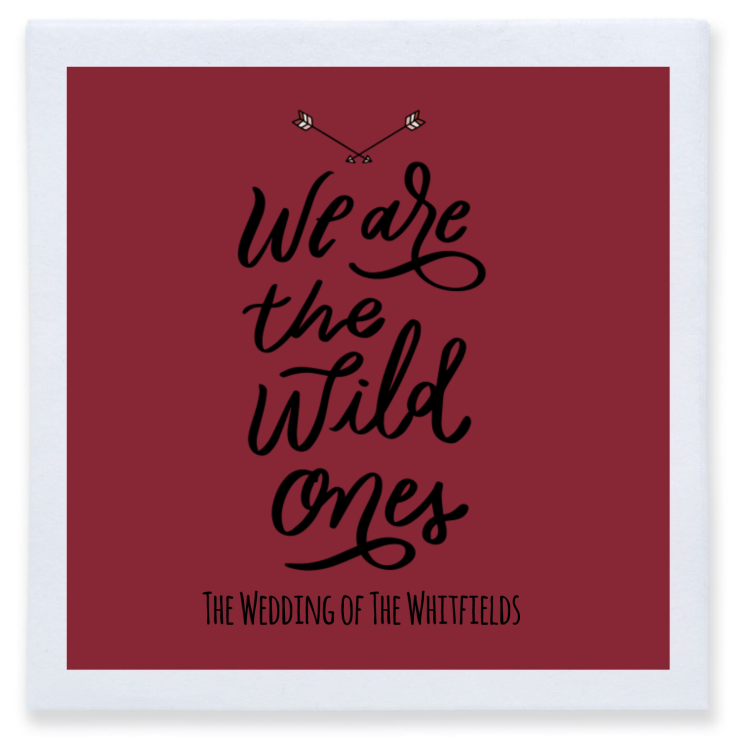 Personalized We Are The Wild Ones Boho Wedding Premium Full Color Napkins