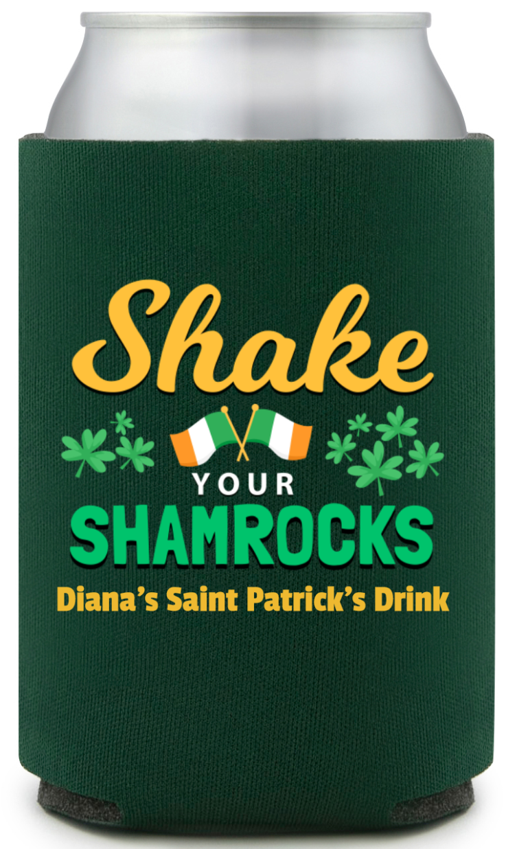 Shake Your Shamrocks St. Patrick’s Full Color Can Coolers