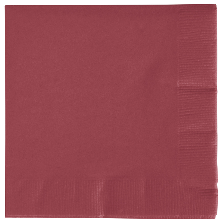 Burgundy - 3ply Beverage Napkins