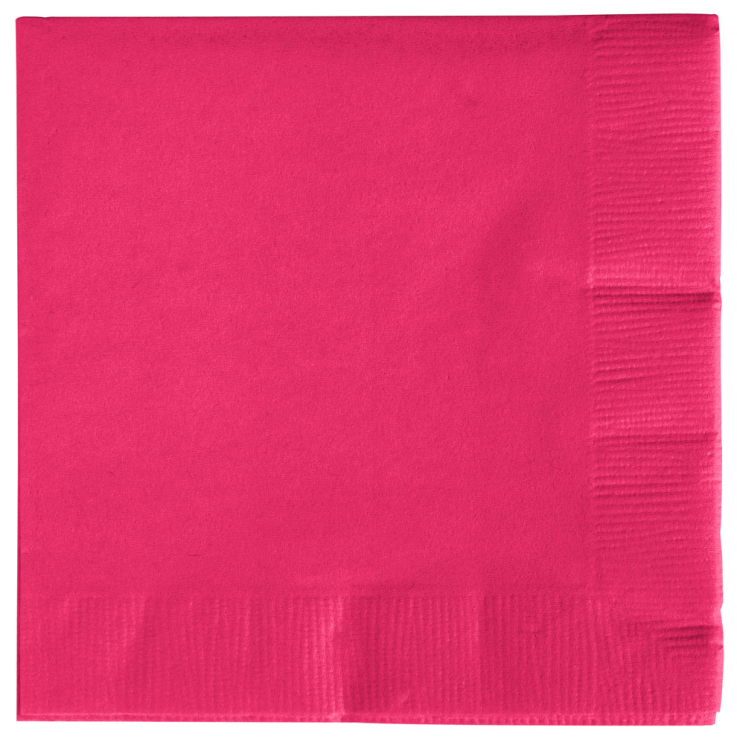 Hot Magenta - 3ply Beverage Napkins